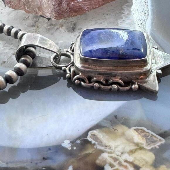 Silver Rectangle Sodalite Decorated Fashion Pendant For Women - Picture 3 of 10